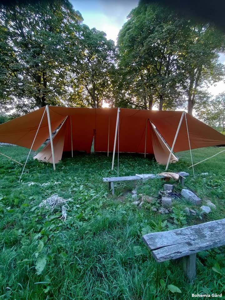 Extrastor tält i bomull för Bohemia Gård